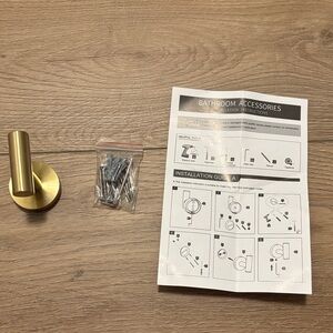 Gold Wall Hook Bathroom Accessory